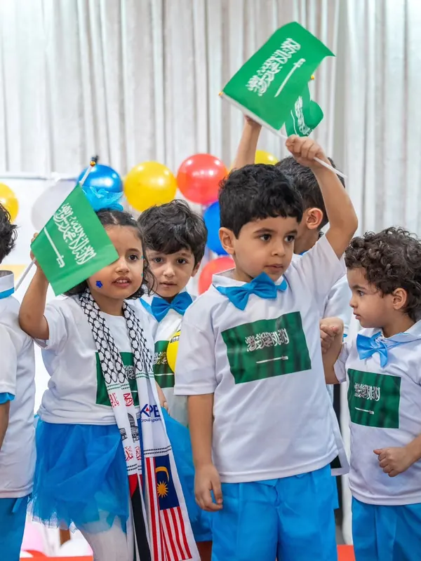 Children together at a Nurtaqwa Kindergarten celebration.